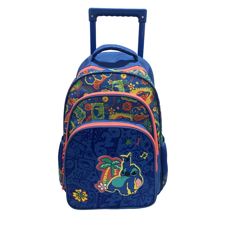Zaino trolley per la scuola dei cartoni animati